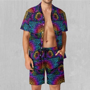 Dragonfly Mandala Men's Beach Set