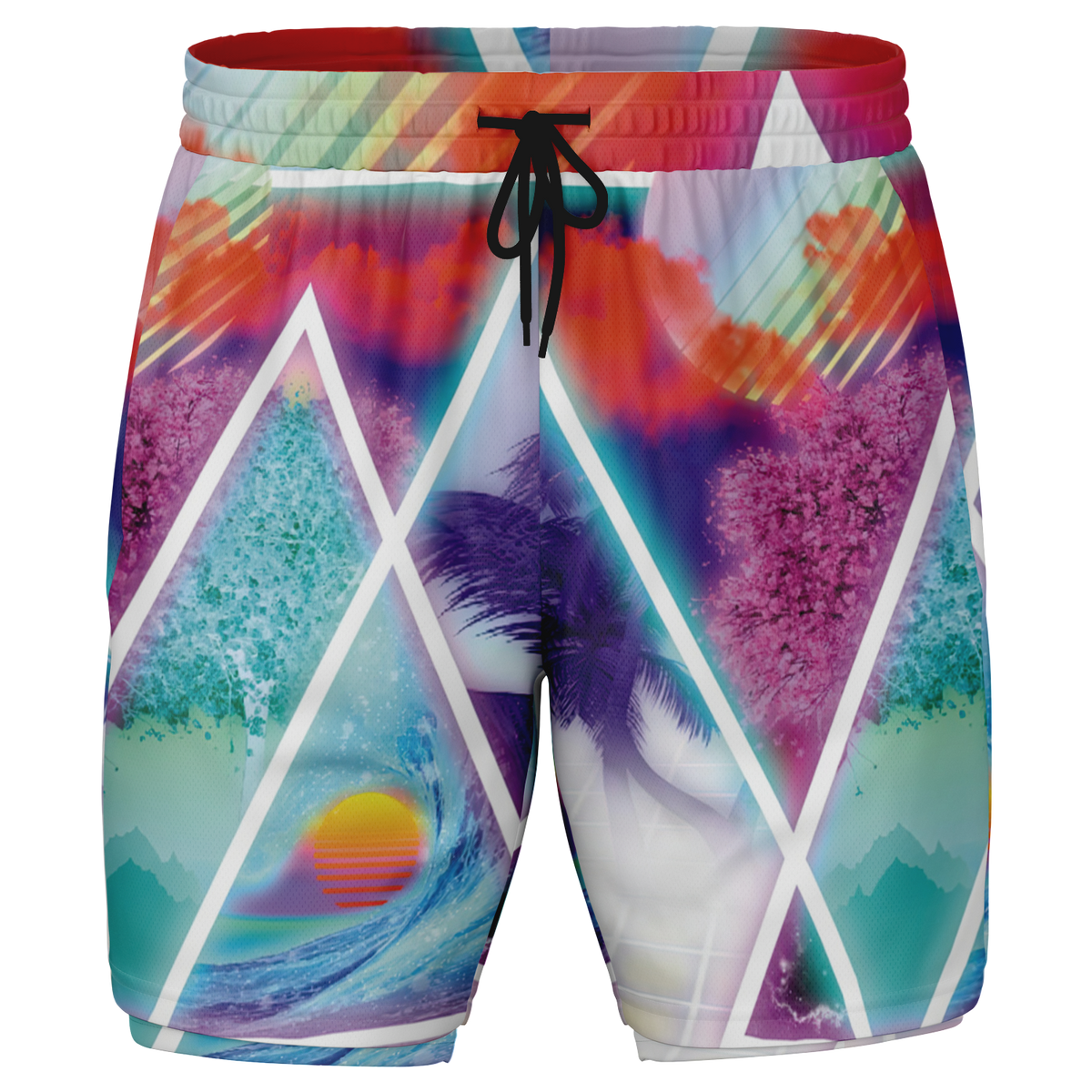 Dimensions Collide Men's 2 in 1 Shorts