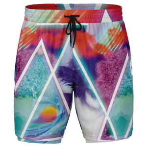 Dimensions Collide Men's 2 in 1 Shorts