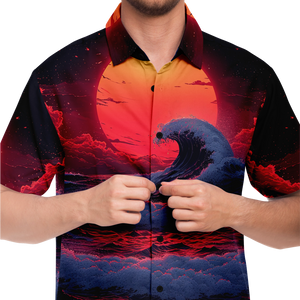 The Synthwave off Kanagawa Button Down Shirt