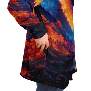 Wonderland Valley Cloak (Black Fur) - Festival Clothing, Rave Outfits, EDM Gear