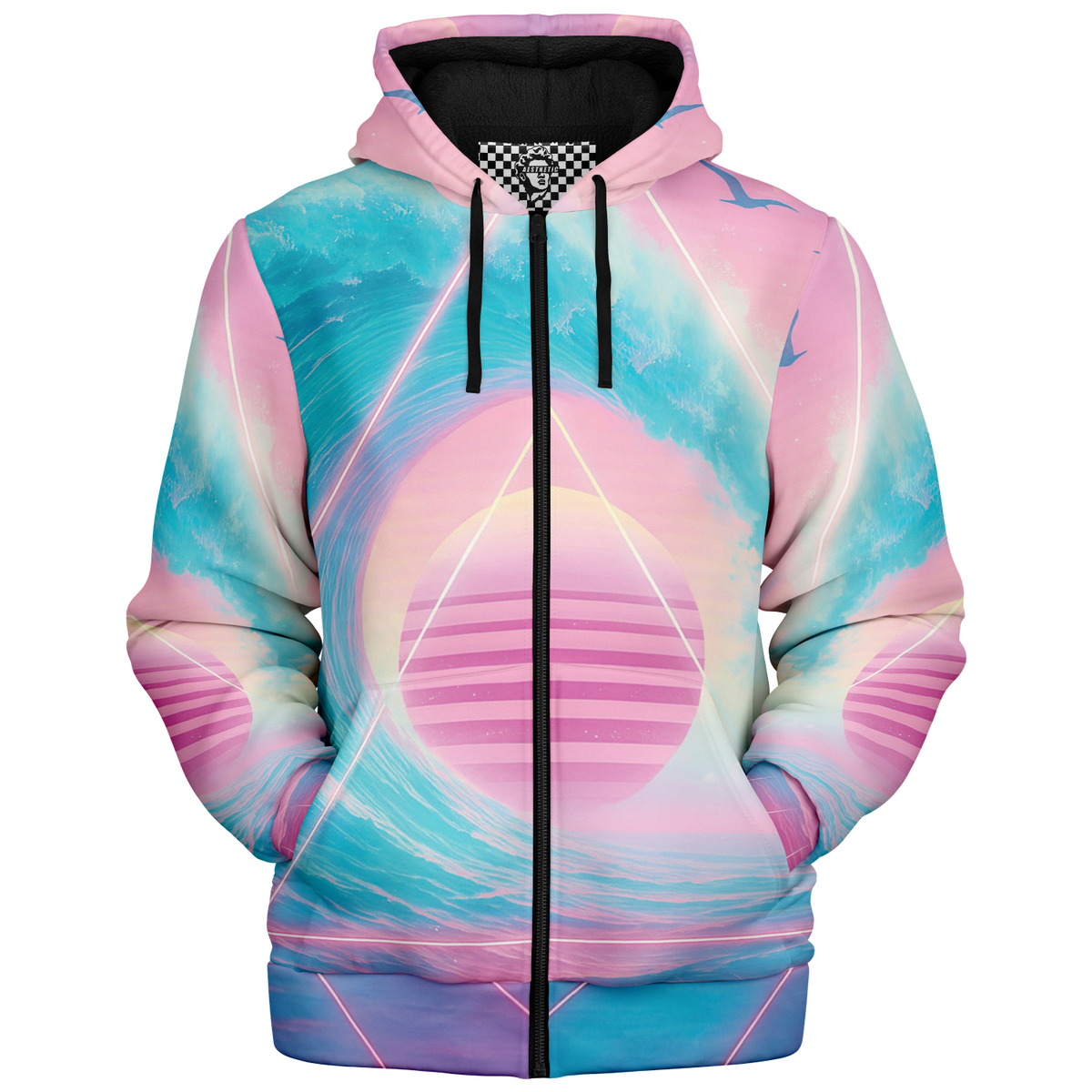 Grid Tide Sherpa Hoodie