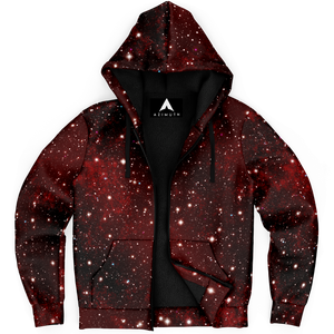Crimson Space Sherpa Hoodie (Black Fur)