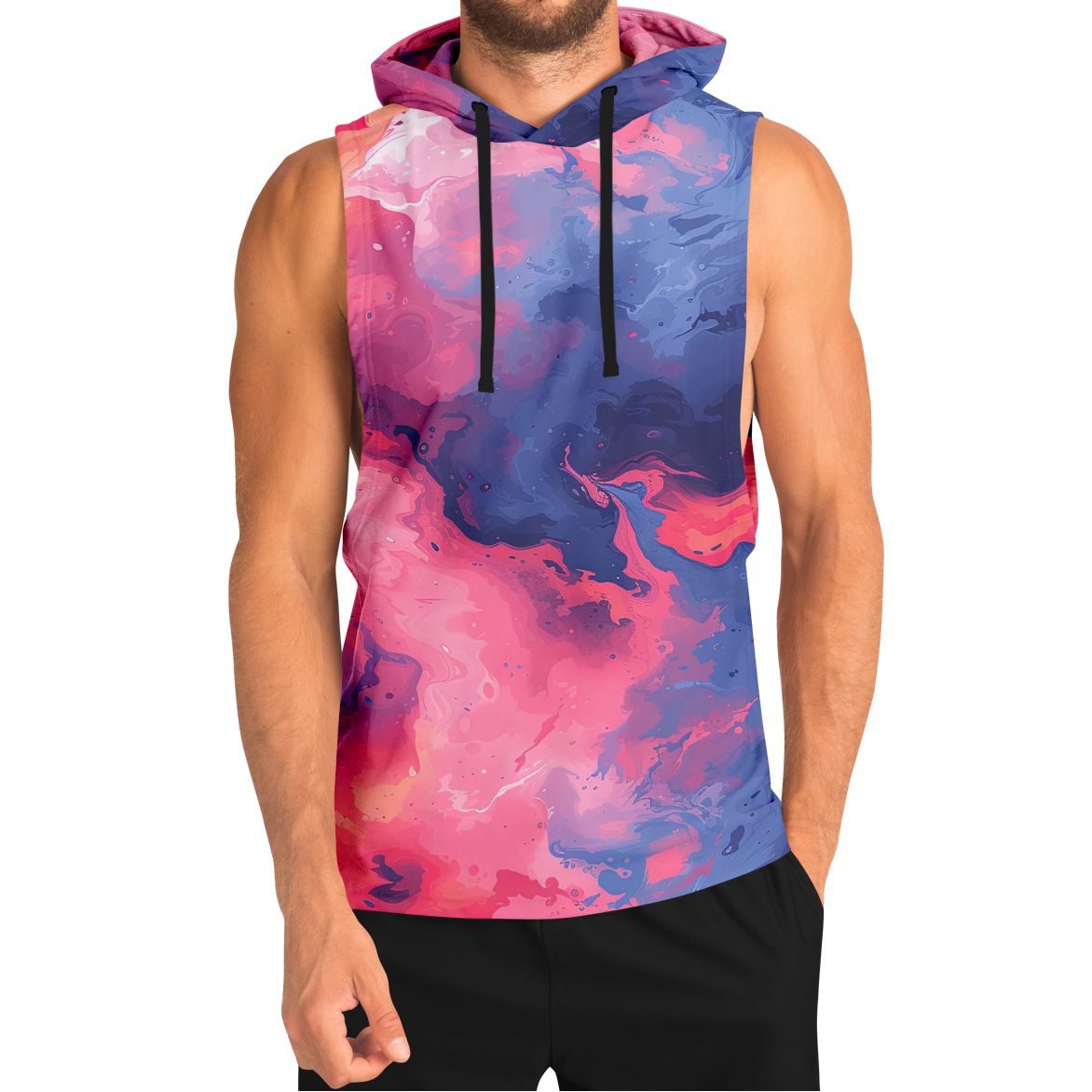 Quantum Tides Sleeveless Hoodie