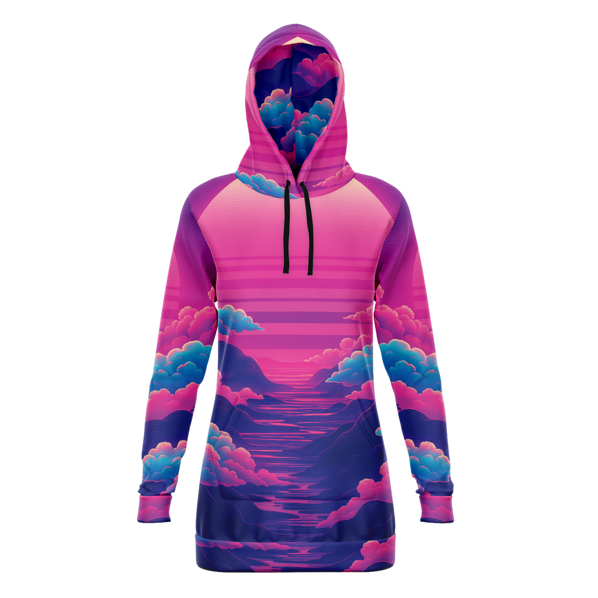Duskwave Hoodie Dress