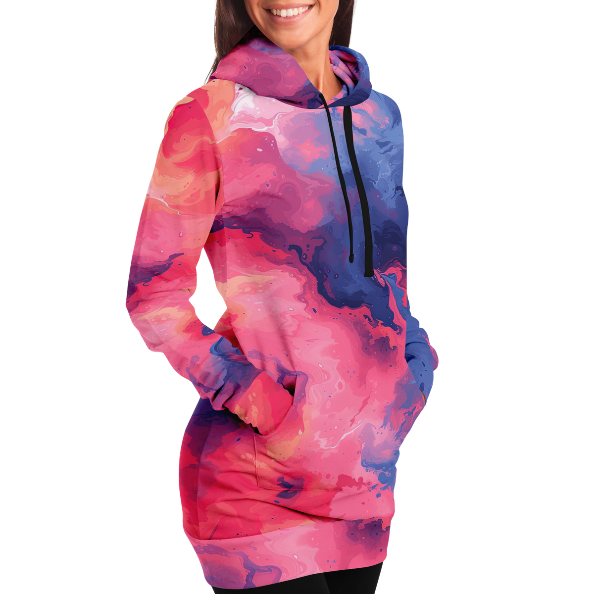 Quantum Tides Hoodie Dress