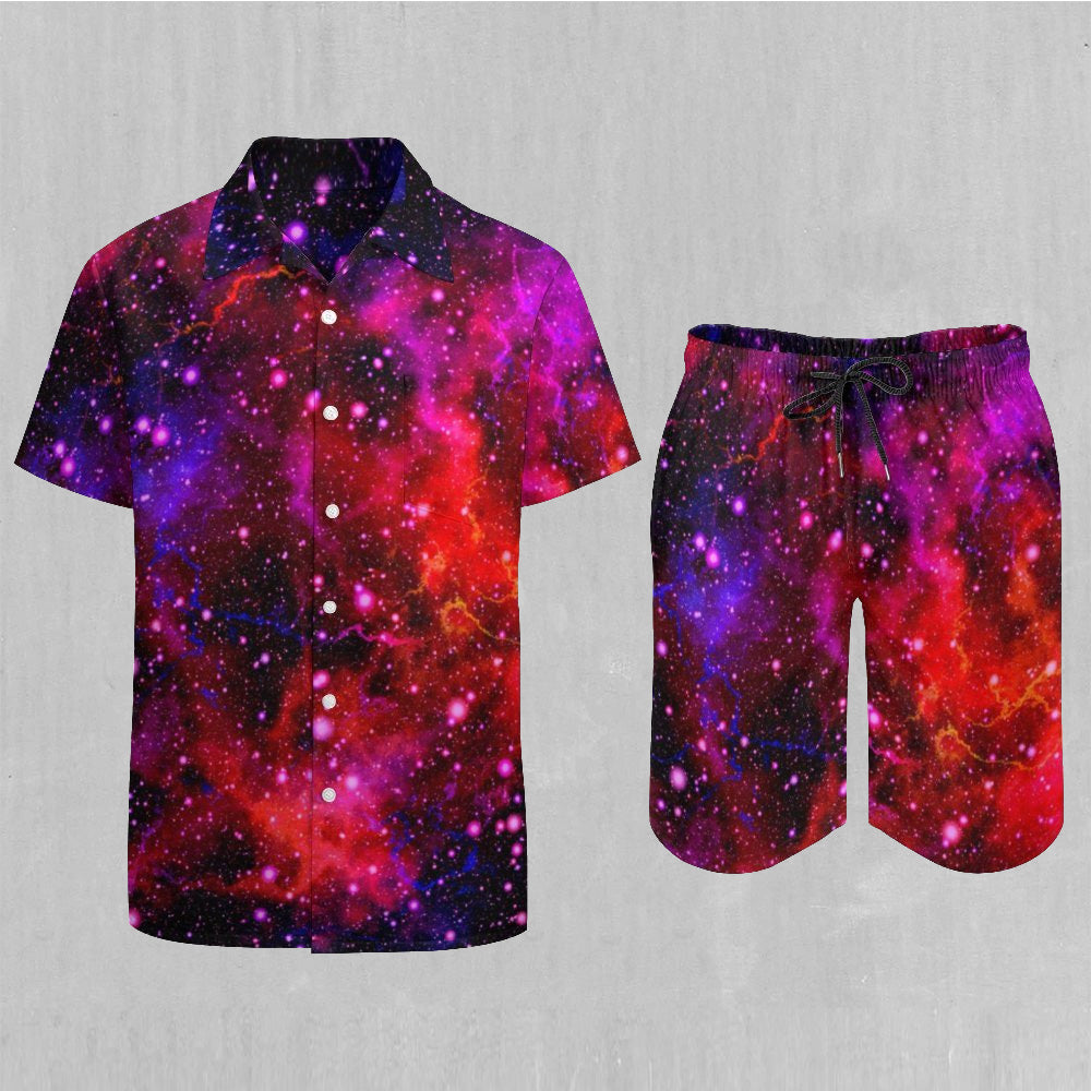 Electric Galaxy Men's Beach Set