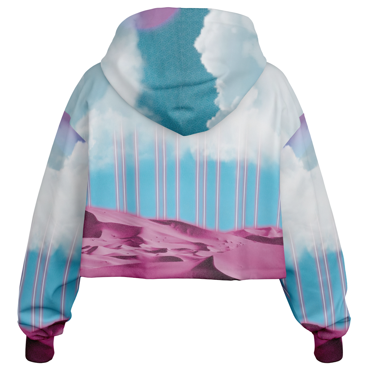 Electric Desert Cropped Hoodie