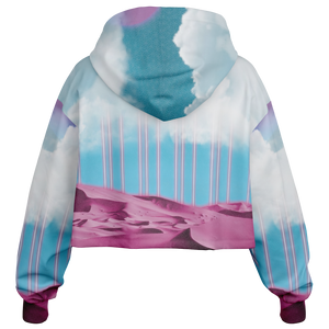 Electric Desert Cropped Hoodie