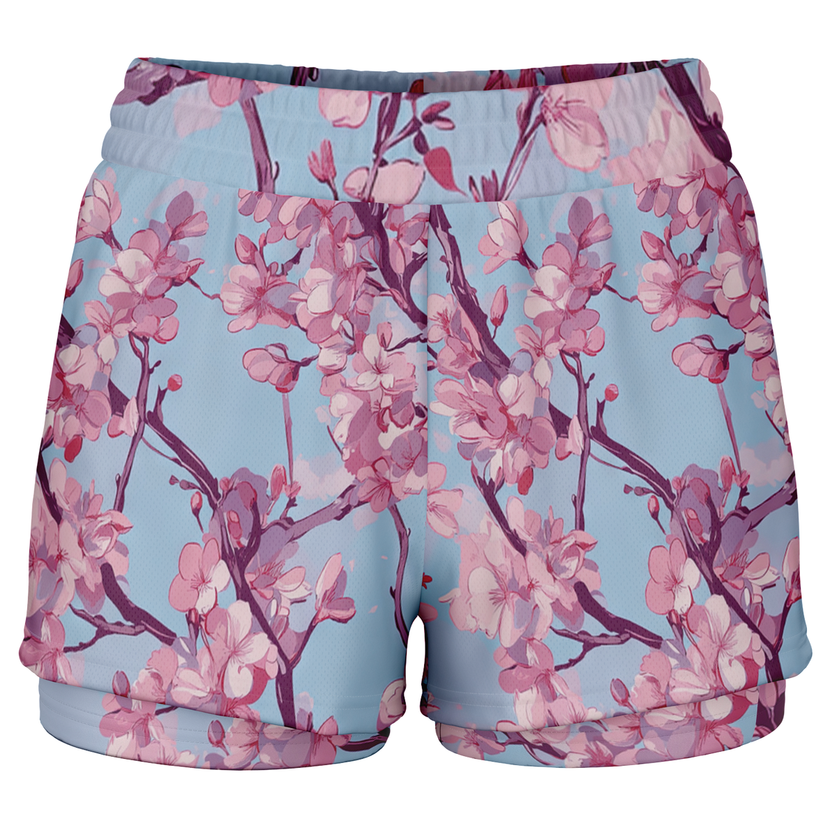 Cherry Blossom Women's 2-in-1 Shorts