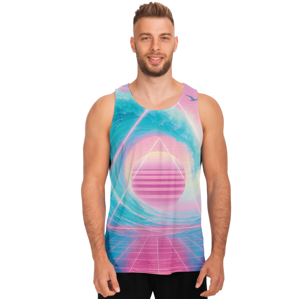 Grid Tide Men's Tank Top