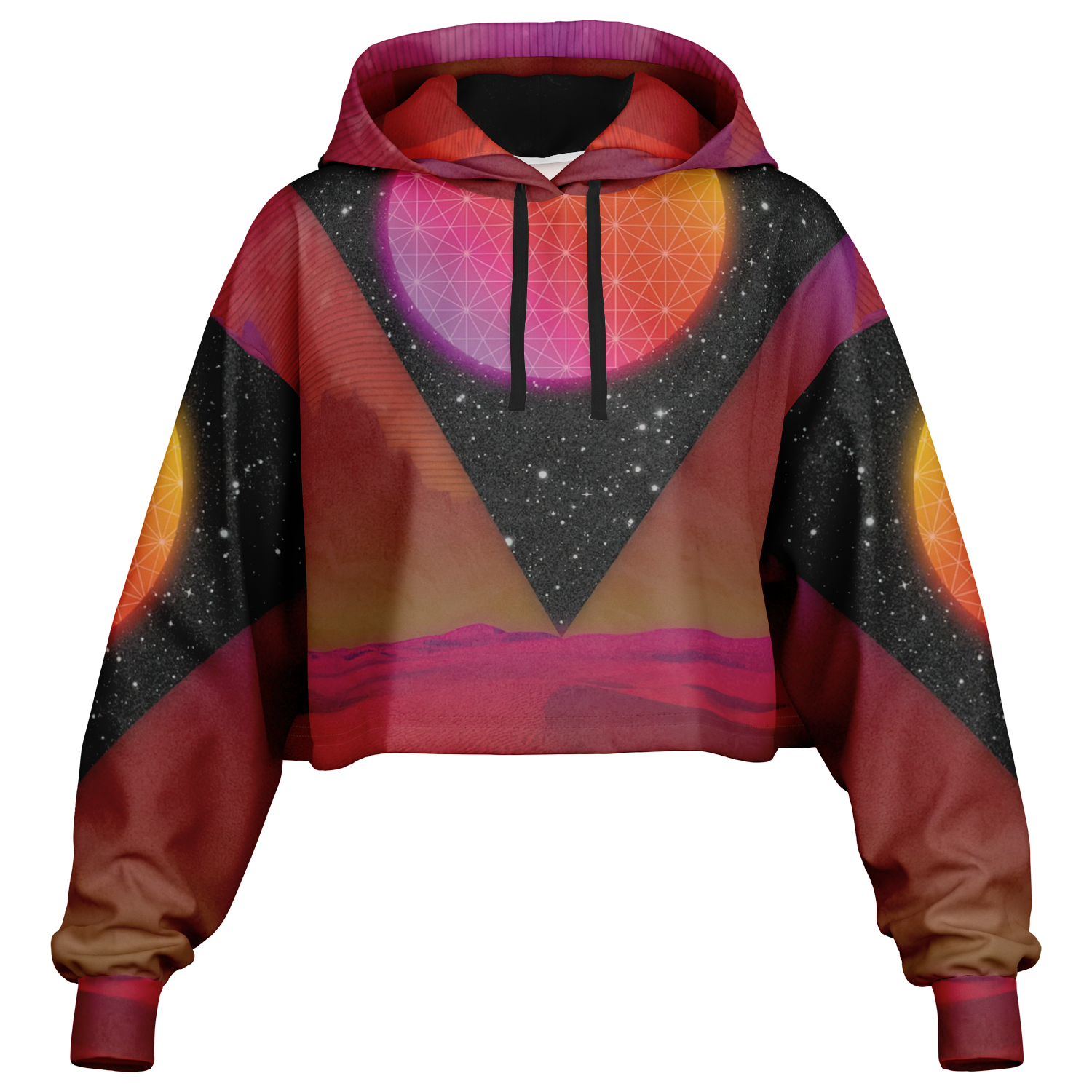 Desert Continuum Cropped Hoodie