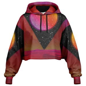 Desert Continuum Cropped Hoodie