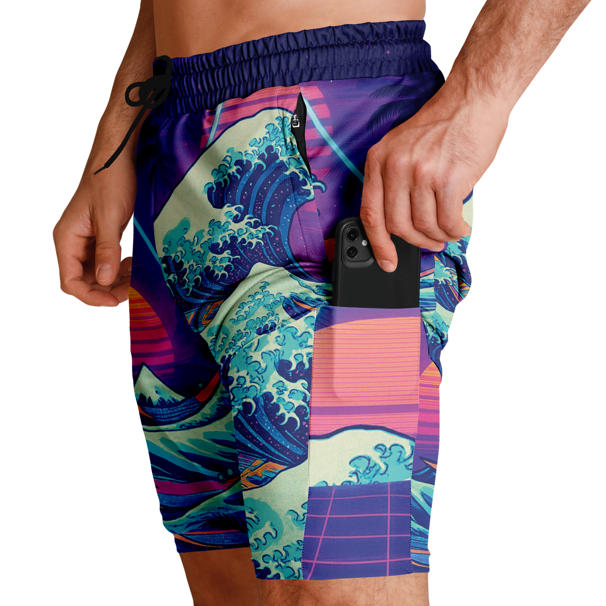 Neonami Men's 2 in 1 Shorts