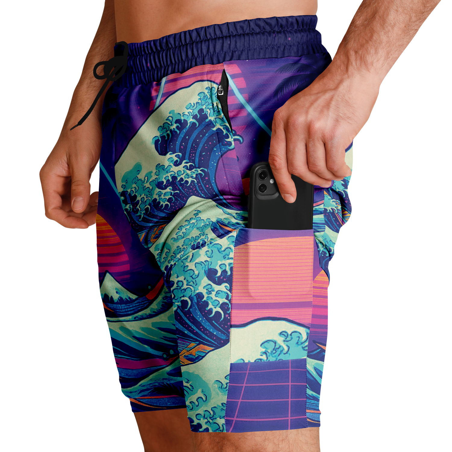 Neonami Men's 2 in 1 Shorts