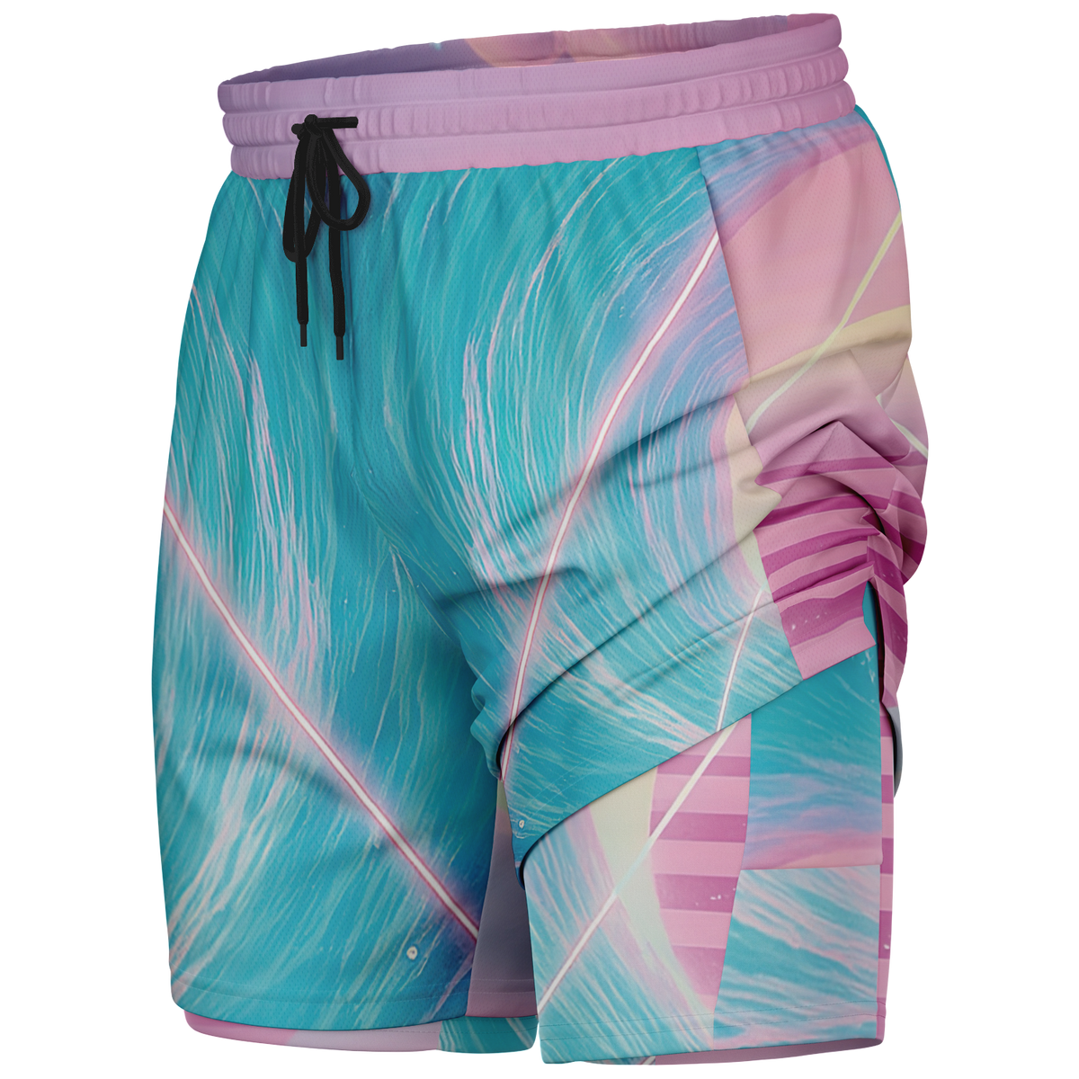 Grid Tide Men's 2 in 1 Shorts
