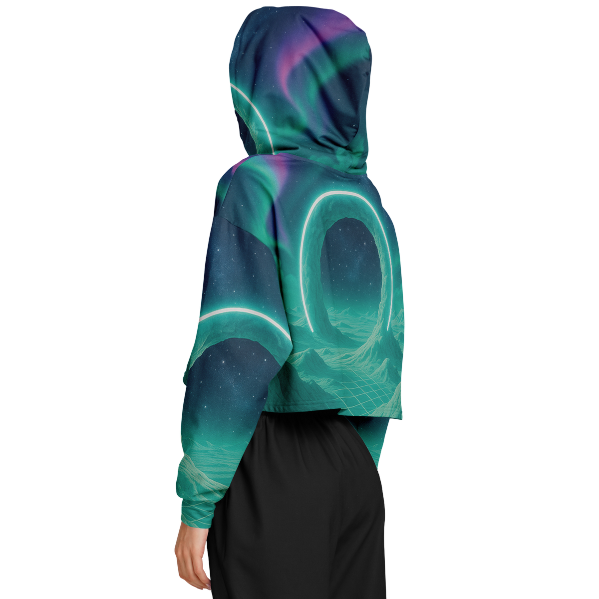 Astral Gateway Cropped Hoodie