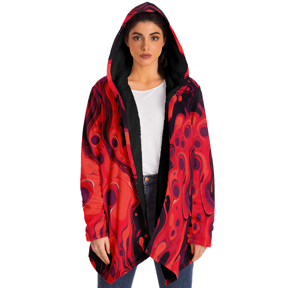Scarlet Fusion Cloak (Black Fur)