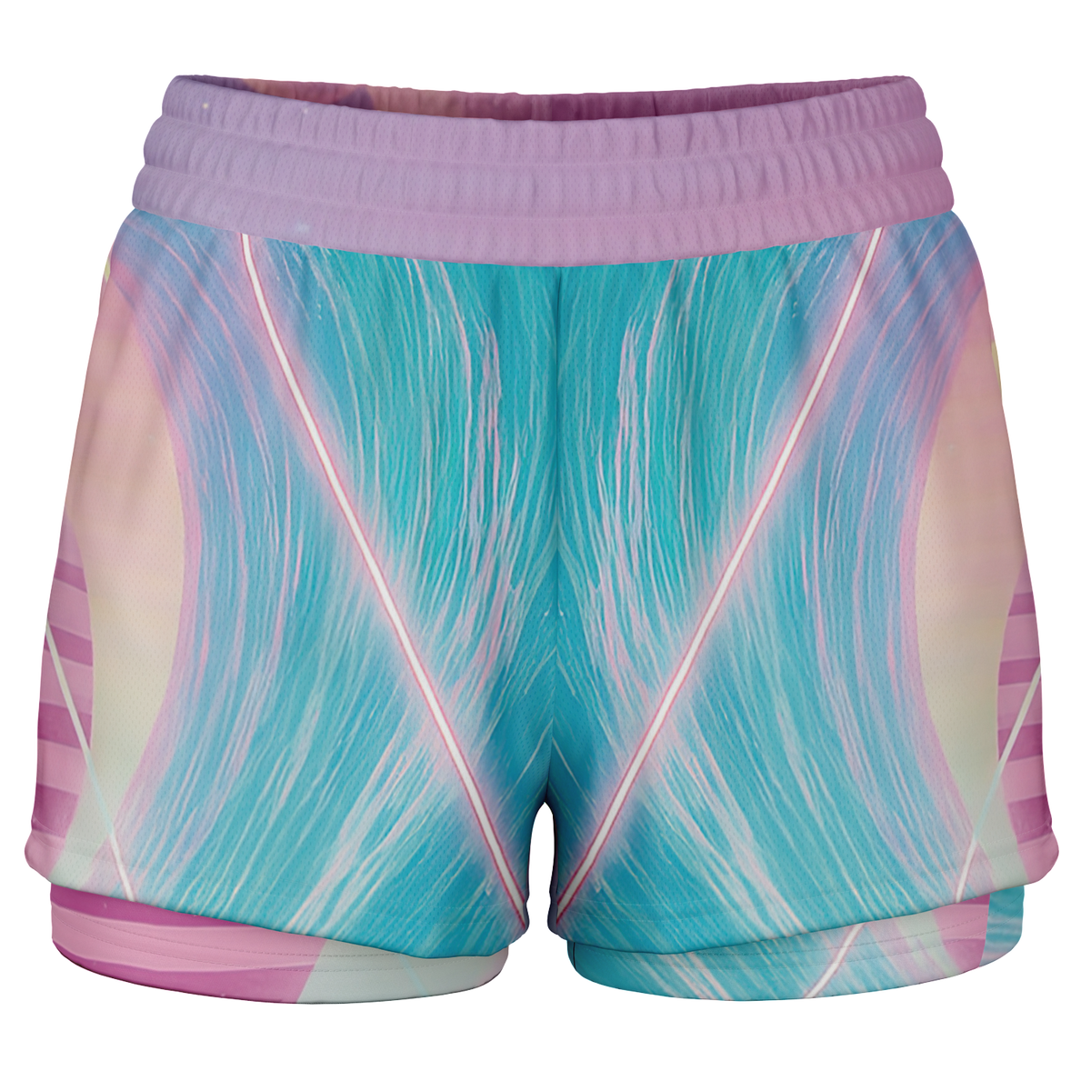 Grid Tide Women's 2-in-1 Shorts
