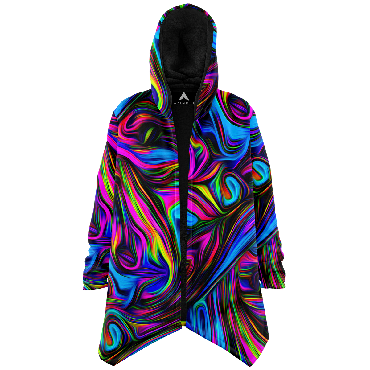Psychedelic Waves Cloak (Black Fur)