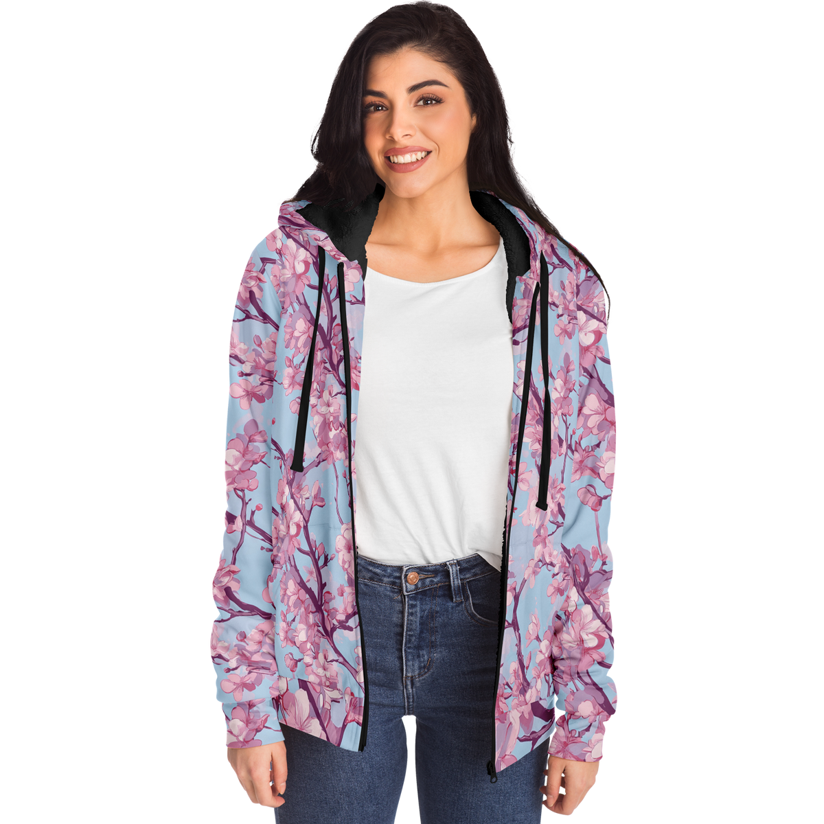 Cherry Blossom Sherpa Hoodie