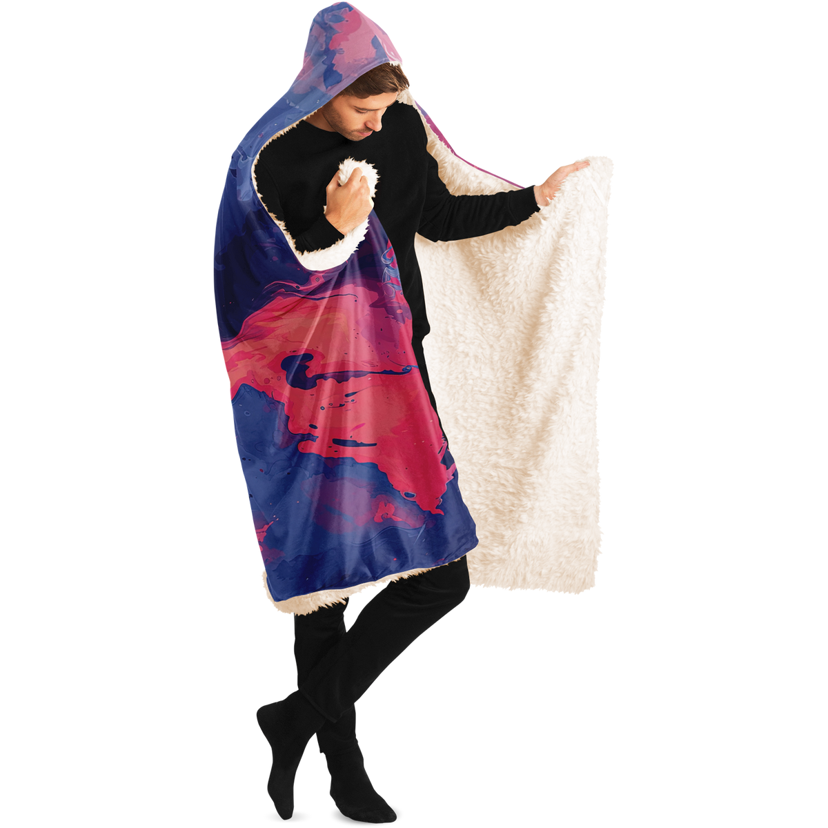 Quantum Tides Hooded Blanket