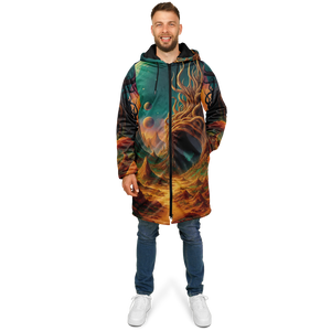 Cosmic Mirage Zip Up Cloak (Black Fur)