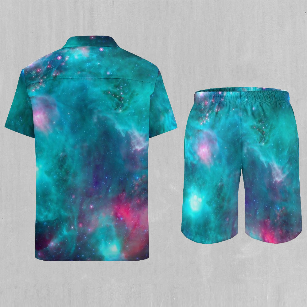 Galaxy Aurora Men's Beach Set