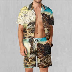 Geometric Shores Men's Beach Set