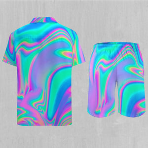 Holographic Men's Beach Set