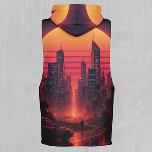 Neon Sunrise Sleeveless Hoodie