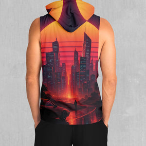 Neon Sunrise Sleeveless Hoodie