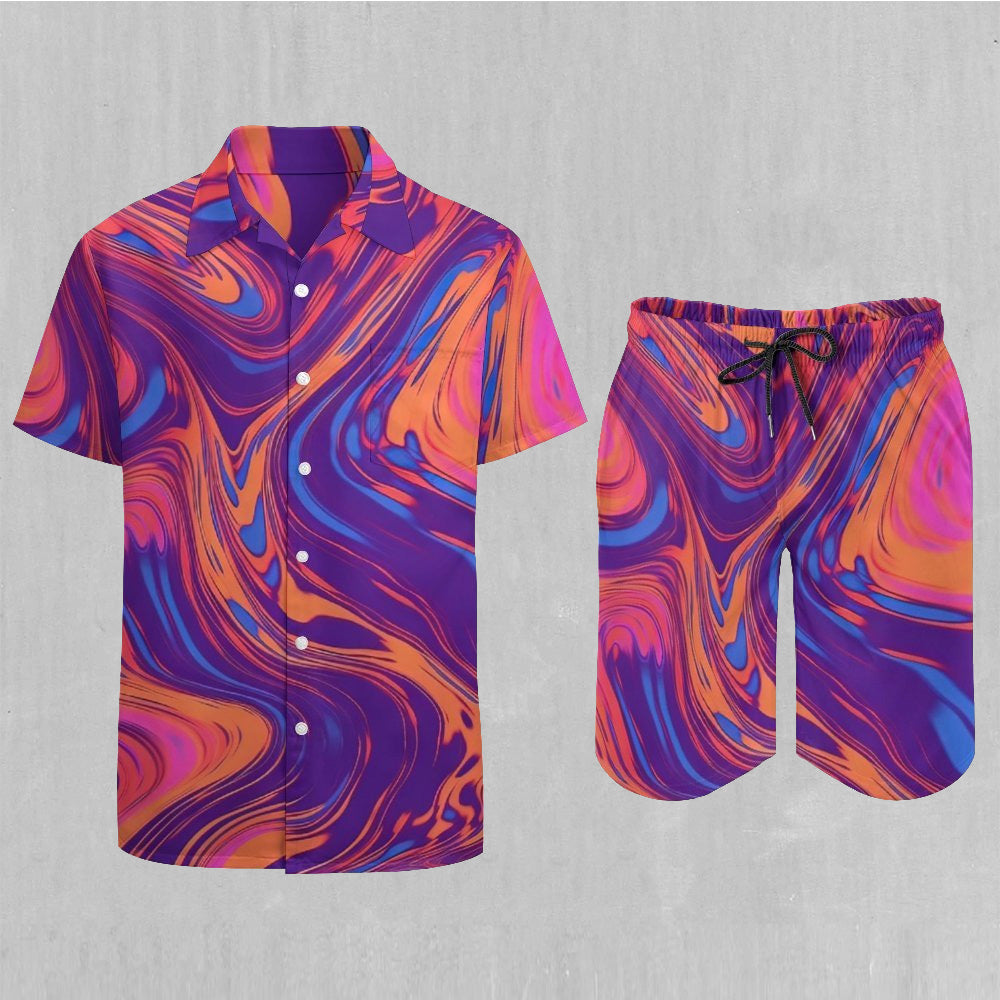 Luminous Mixture Men's Beach Set