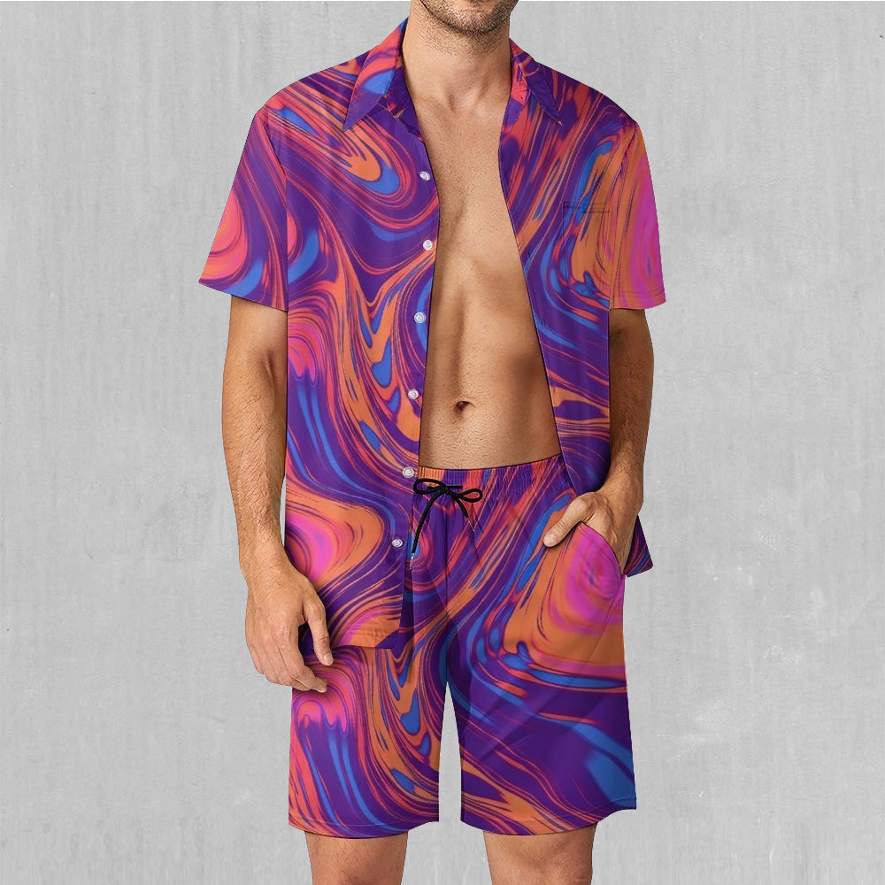 Luminous Mixture Men's Beach Set