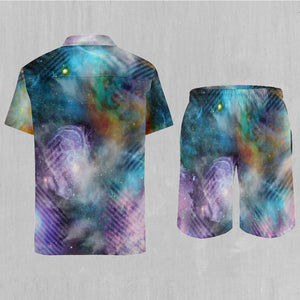 Nebula Clouds Men's Beach Set