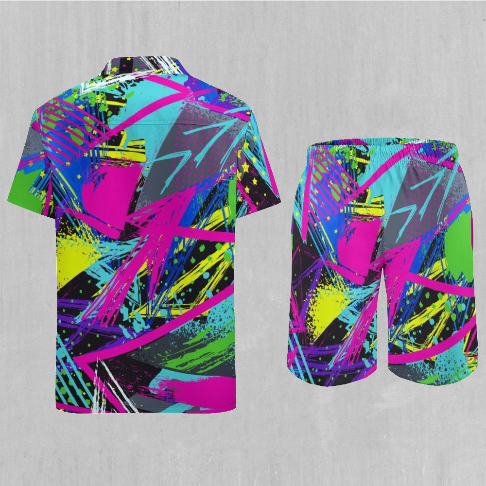 Neon Boulevard Men's Beach Set