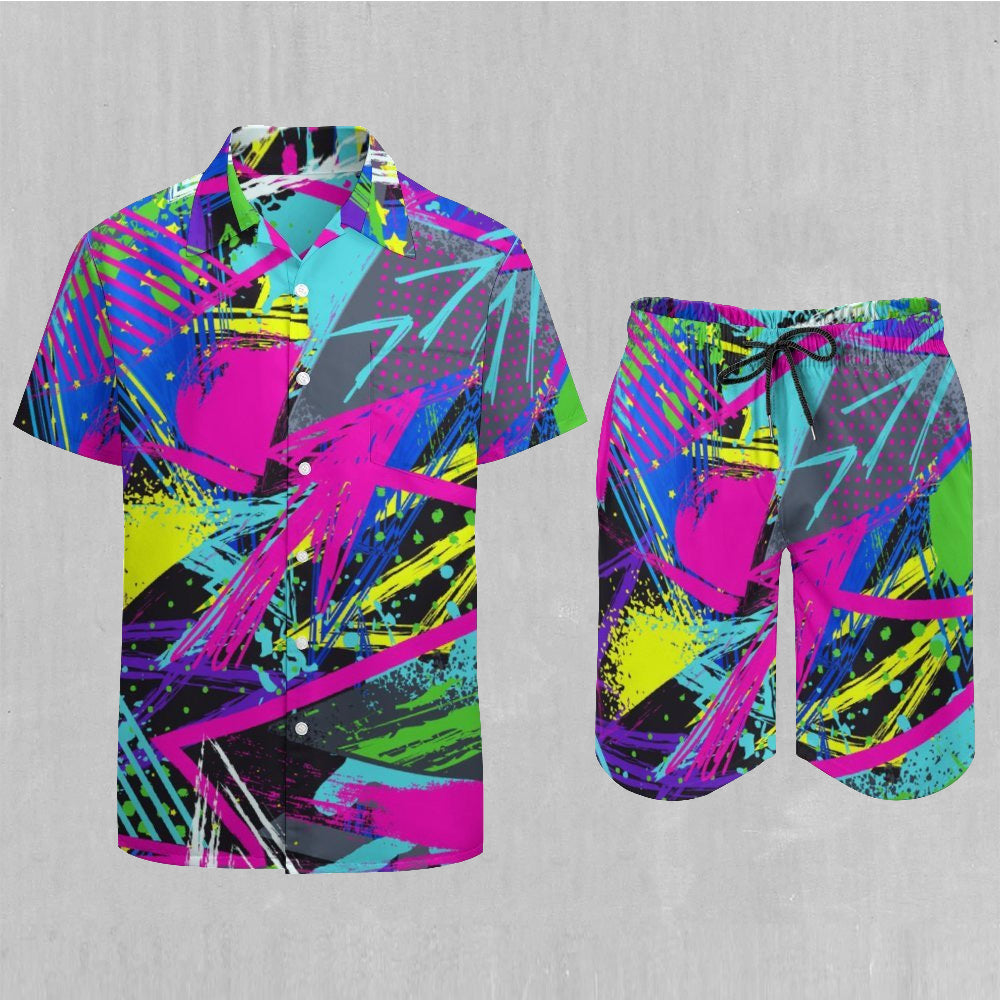 Neon Boulevard Men's Beach Set