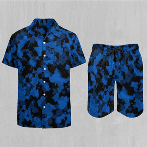 Oceania Blue Camo Men's Beach Set