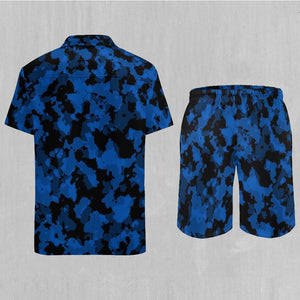 Oceania Blue Camo Men's Beach Set