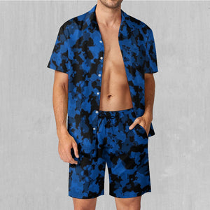 Oceania Blue Camo Men's Beach Set