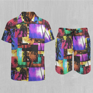 Paradise Collage Men's Beach Set