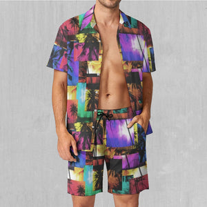 Paradise Collage Men's Beach Set