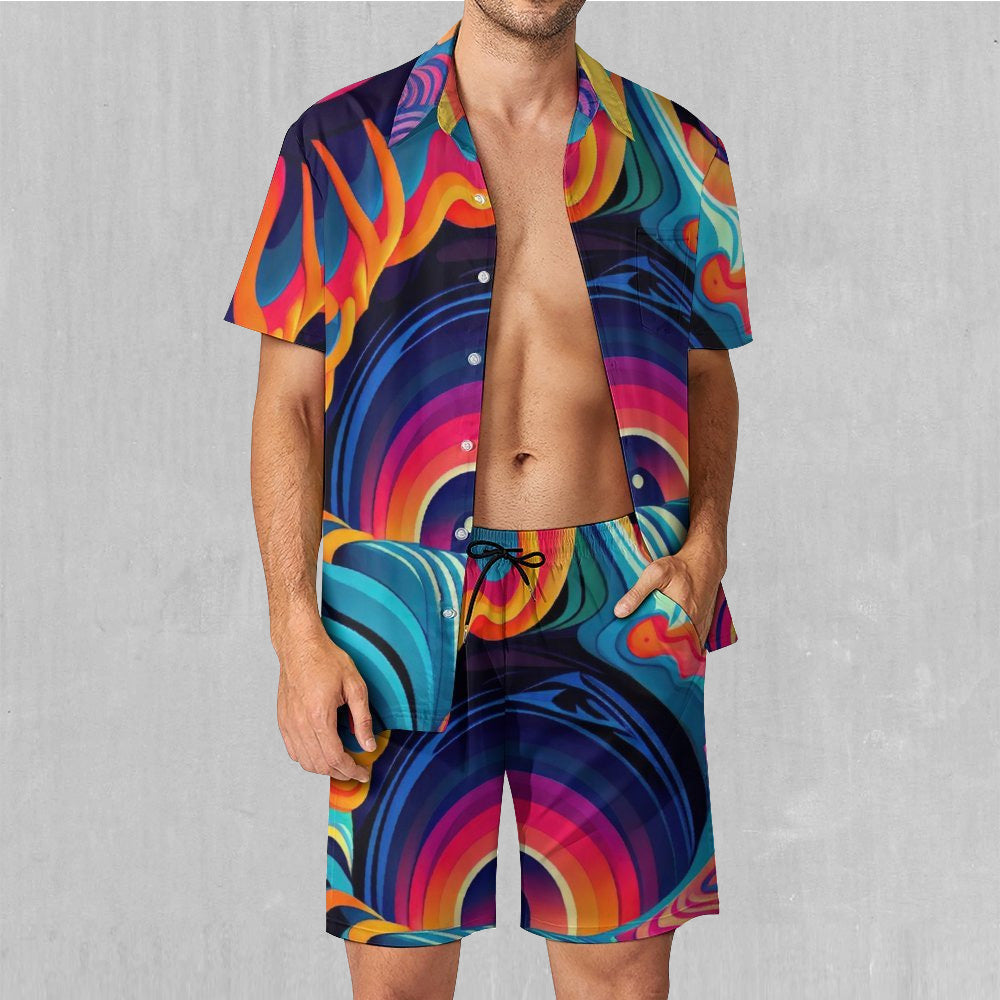 Psychedelic Vortex Men's Beach Set