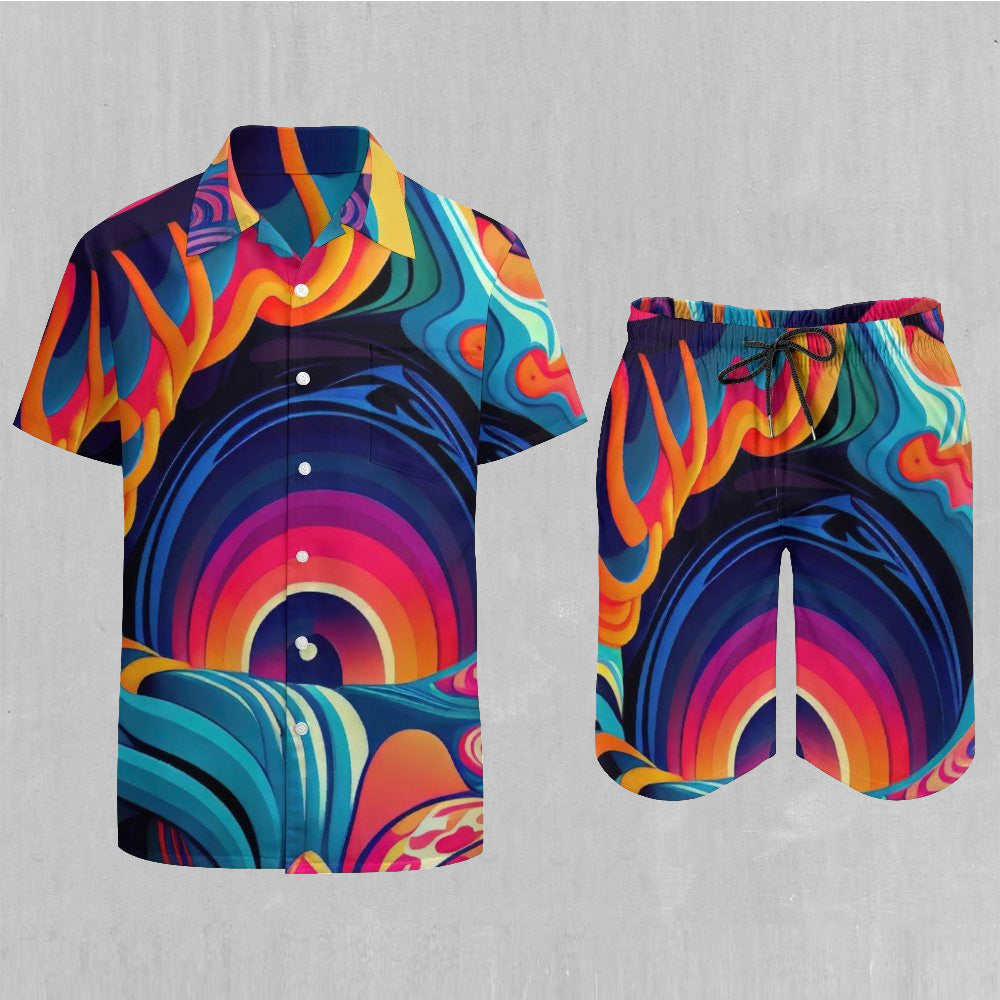 Psychedelic Vortex Men's Beach Set