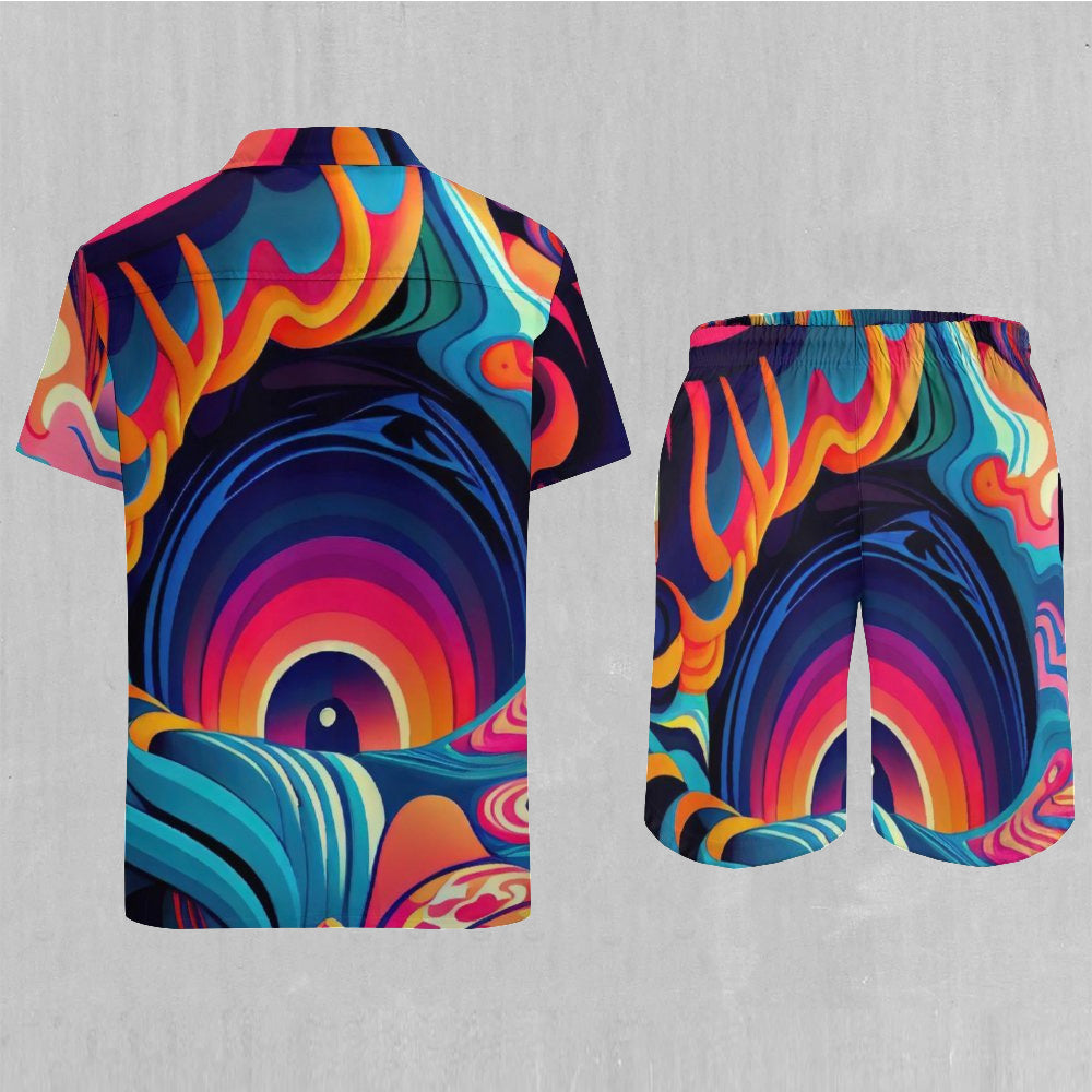 Psychedelic Vortex Men's Beach Set