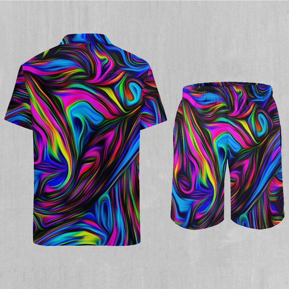 Psychedelic Waves Men's Beach Set