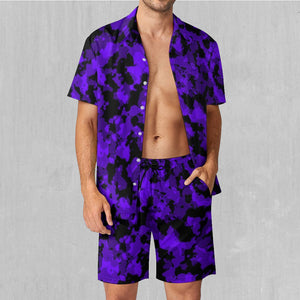 Royalty Purple Camo Men's Beach Set