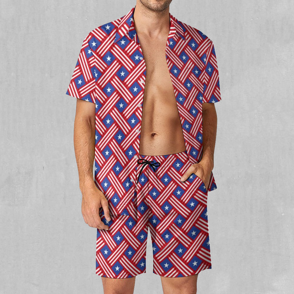 Stars and Stripes Men's Beach Set