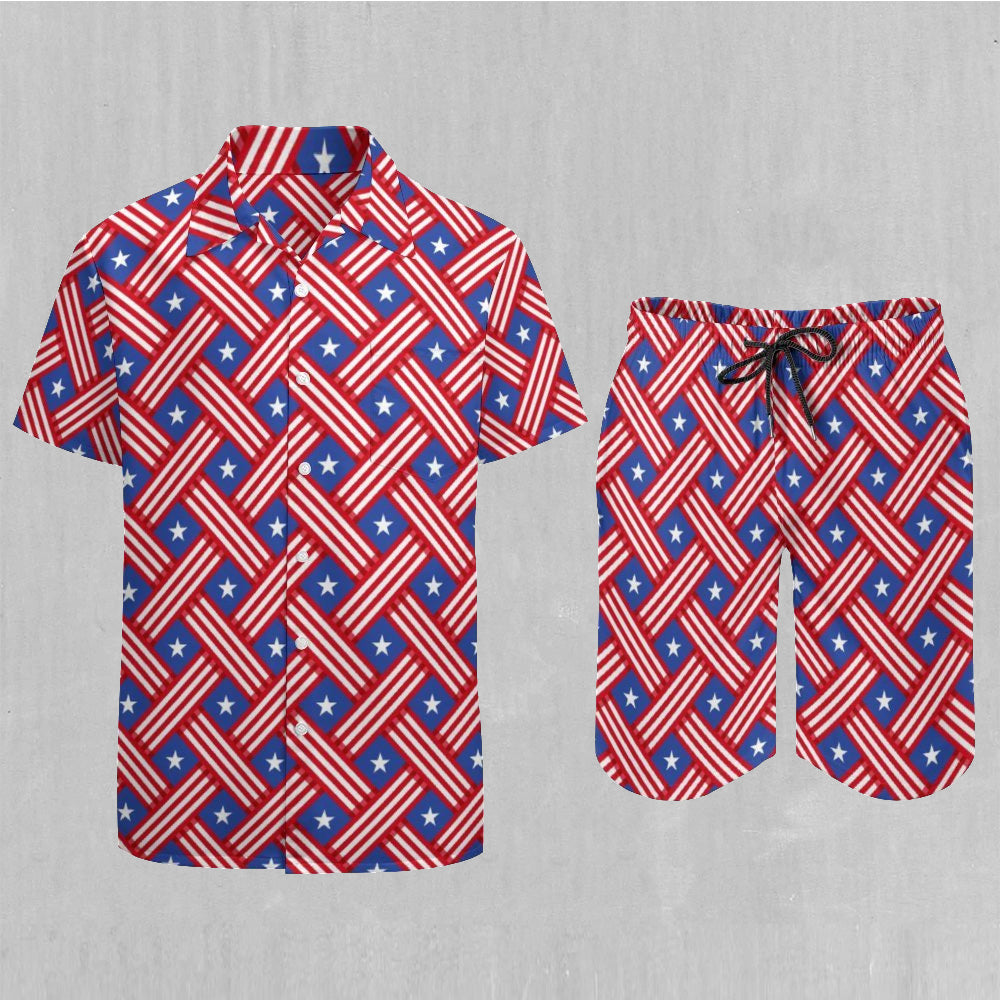 Stars and Stripes Men's Beach Set