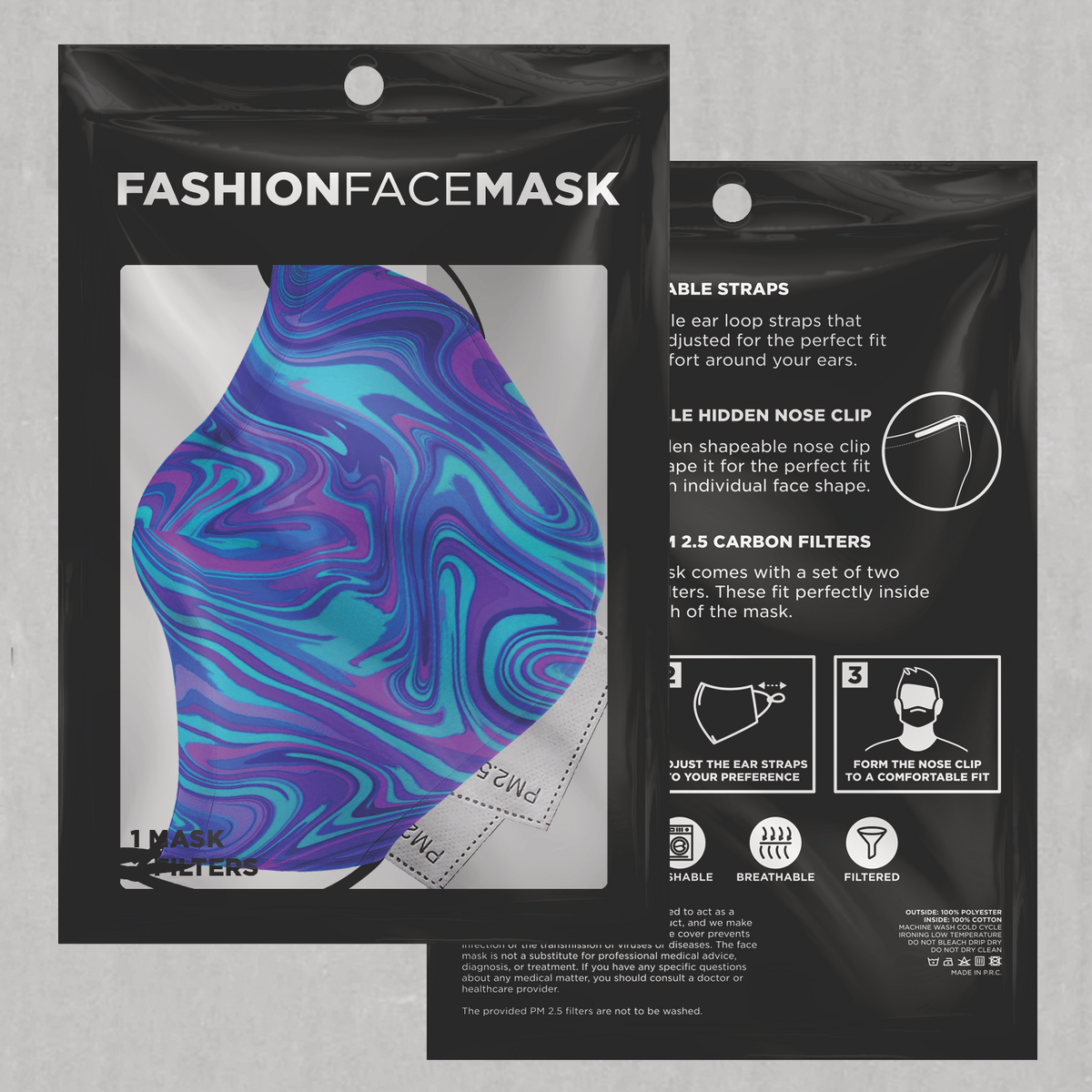 Vapor Drip Face Mask - Festival Clothing, Rave Outfits, EDM Gear